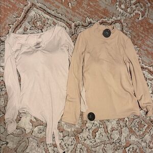 Set of Two Klassy Network Long Sleeve bodysuit and top with built in padding.